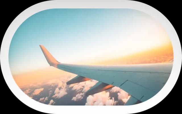 View from airplane window