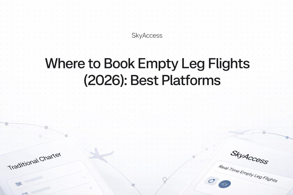 Best websites to book empty leg flights in 2026, including SkyAccess and other private jet booking platforms
