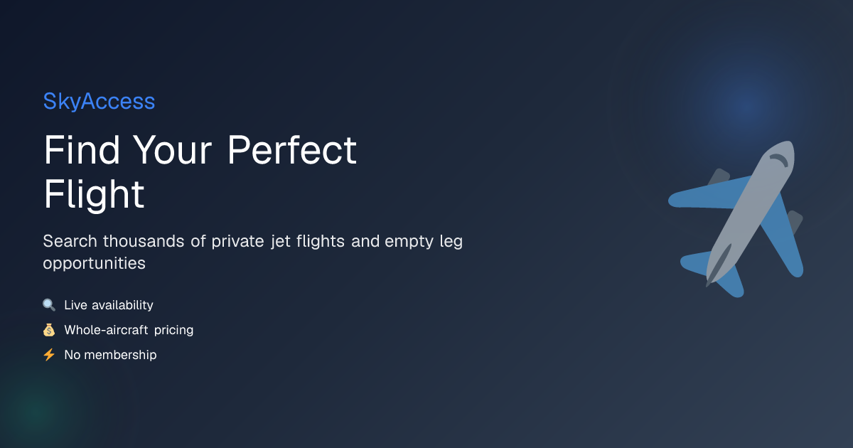 Explore Empty Leg Flights | SkyAccess