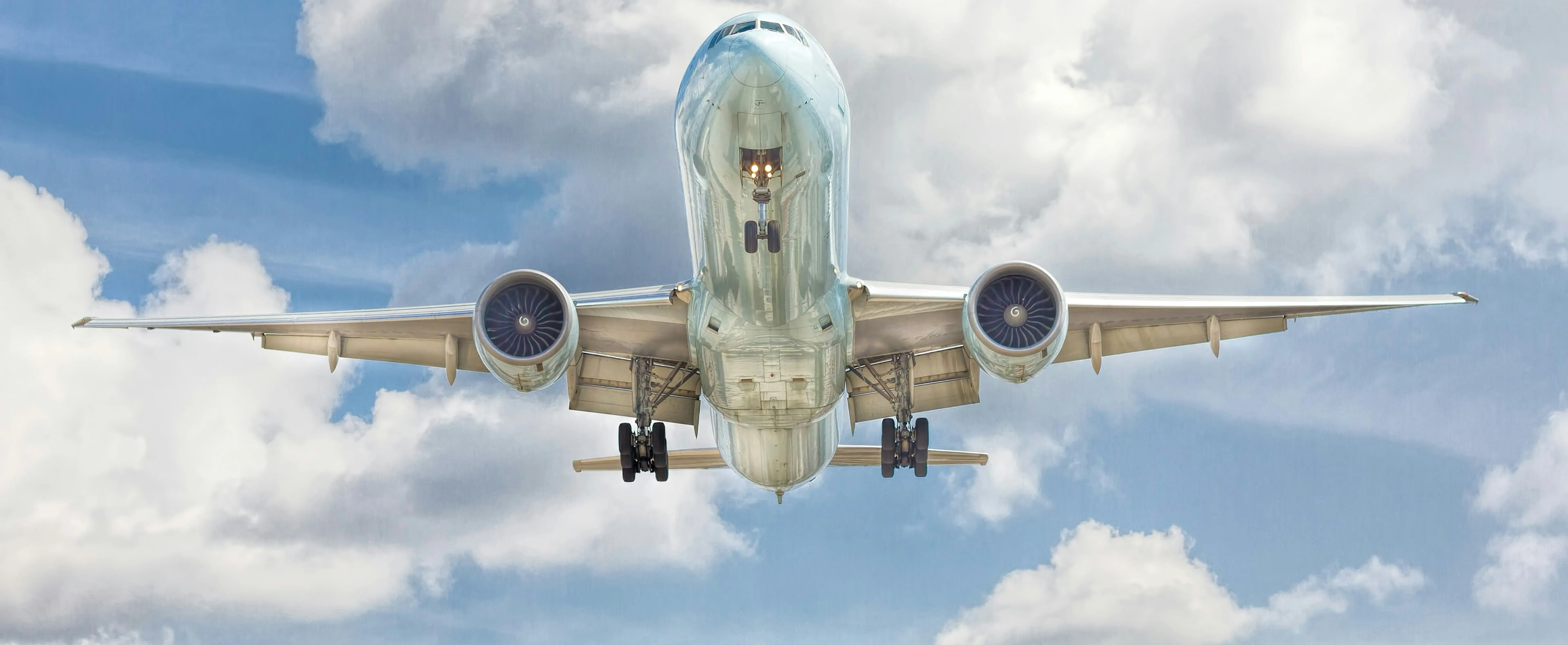 Private jet in the sky